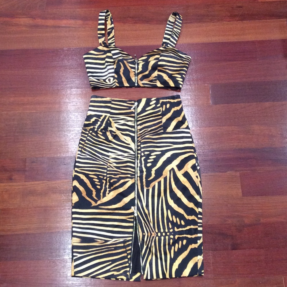 🌺SET🌺MARCIANO EXOTIC ANIMAL PRINT SKIRT/TOP SET.